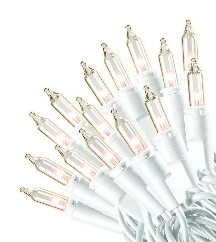 Christmas Holiday Table Celebrations  Incandescent  Clear/Warm White  50 count String  Christmas Lights  12 ft.