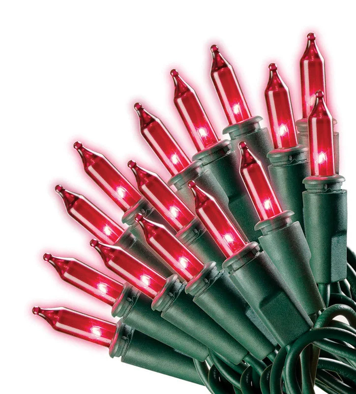 Christmas Pine Tree Farm Celebrations  Red  50 count Light Set  10 ft.