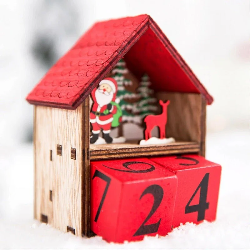 Christmas Gift Exchange Ideas "LED Light-Up Christmas Advent Calendar Wood House - Santa Claus" Christmas Gift Exchange Ideas "LED Light-Up Christmas Advent Calendar Wood House - Santa Claus"