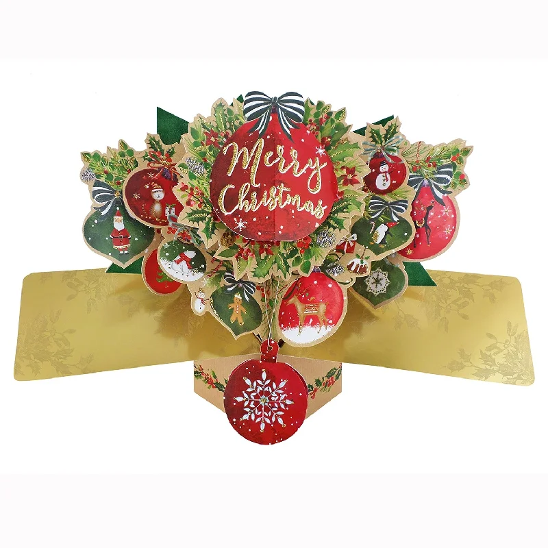 Christmas Baubles Pop-Up Card