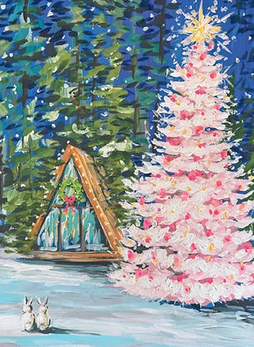 Christmas Sweet Treats Christmas Cabin Holiday Card