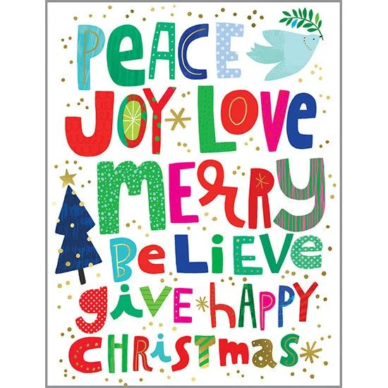 Christmas card - Christmas Words