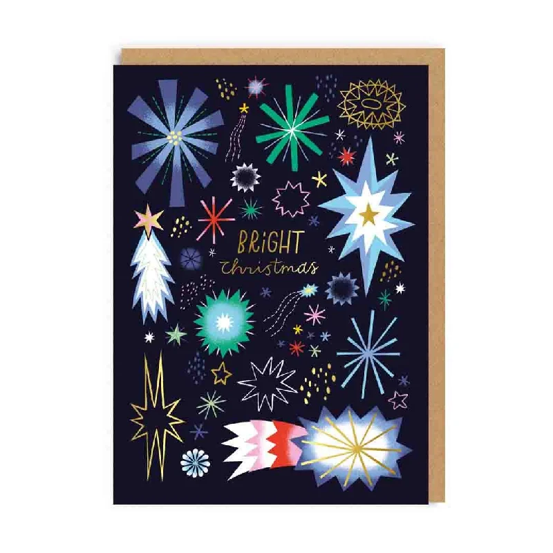 Christmas Starbursts Greeting Card