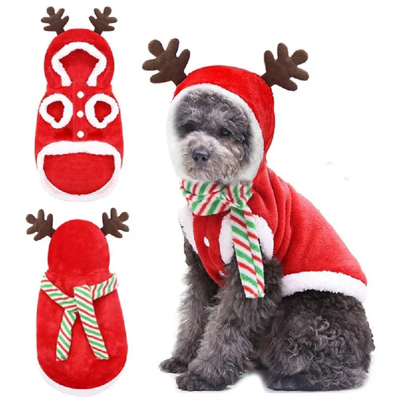 Christmas Star Tree Topper Santa Claus Puppy Christmas Costume - Festive Pet Outfit