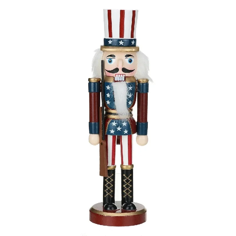 Christmas Green Wreath Creative Wooden Nutcracker For Christmas Decoration