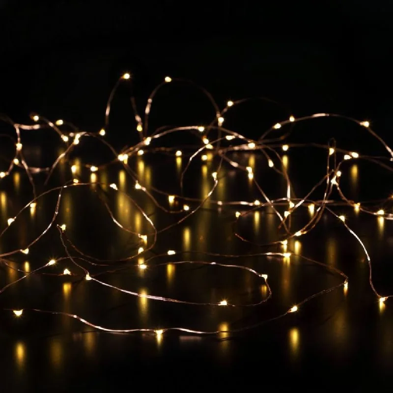 Battery Christmas LED String Lights Copper Wire - Warm White