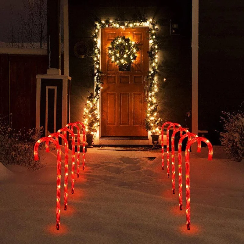 Christmas Snowfall Scene Christmas Light Pathway Candy Cane Walkway Light - Pack of 5 | Waterproof & Energy-Saving Christmas Snowfall Scene Christmas Light Pathway Candy Cane Walkway Light - Pack of 5 | Waterproof & Energy-Saving