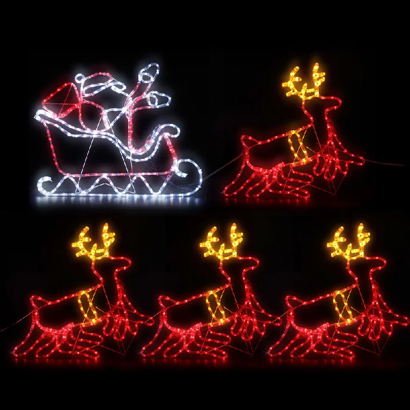 Christmas Joyful Celebration 1X Christmas Lights Reindeer Sleigh 806 LED Decorations