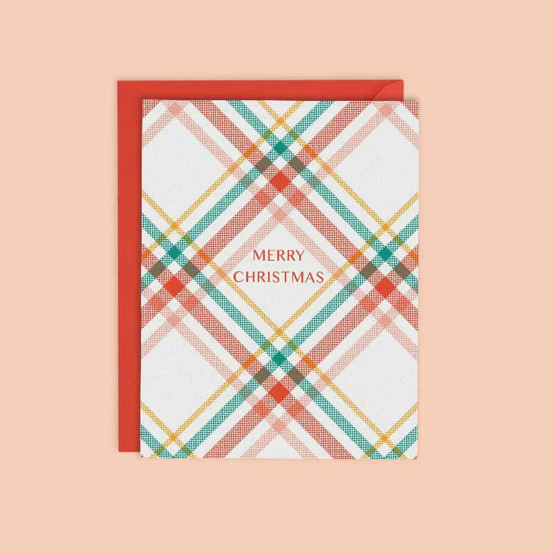 Christmas Cozy Treats CHRISTMAS PLAID- MERRY CHRISTMAS CARD
