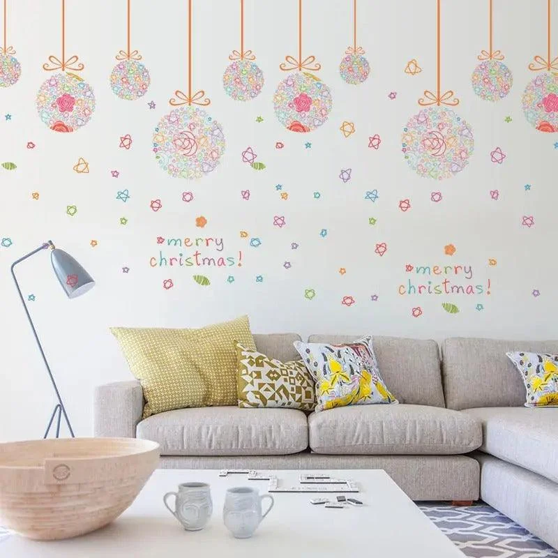 Christmas Tree Angel Christmas Removable Wall Sticker  For Living Room