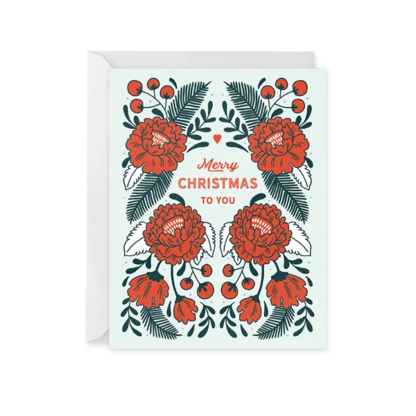 Christmas Rose Holiday Card