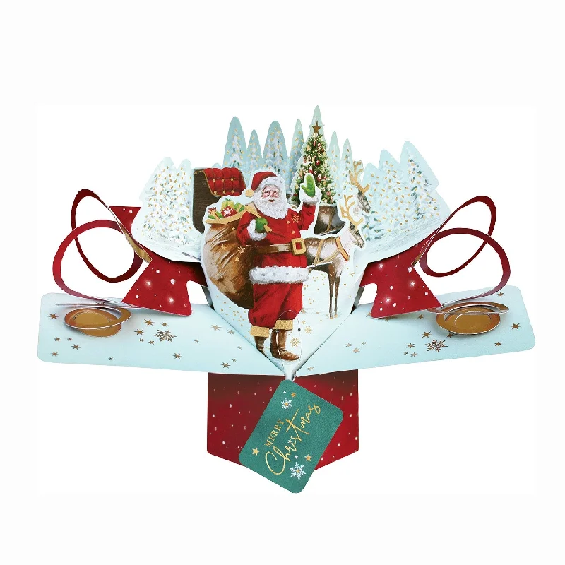 Christmas Santa Sleigh Pop-Up Card