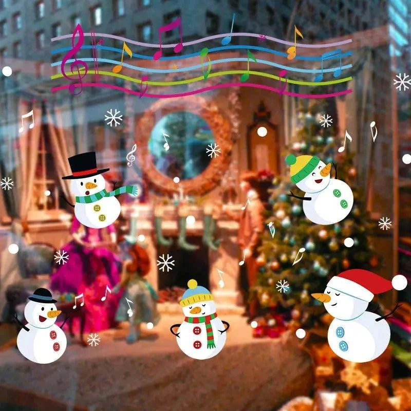 Christmas Home Decorations Christmas Shop Window Sticker
