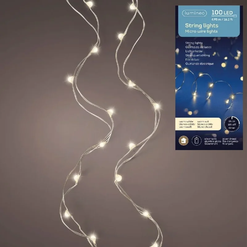 Battery Christmas String Lights Micro LED - Warm White