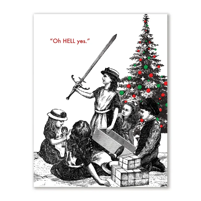 Christmas Winter Forest Christmas Sword Card