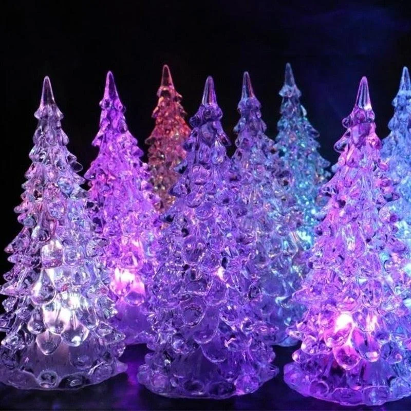 Christmas Cozy Candles Christmas Tree Colorful Changing LED Desk Table Lamp