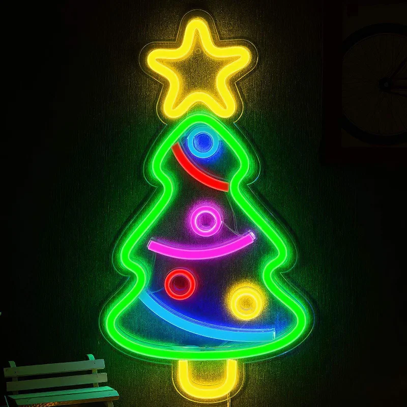 Christmas Magical Night Christmas Tree Neon Ligh Neon Sign Indoor
