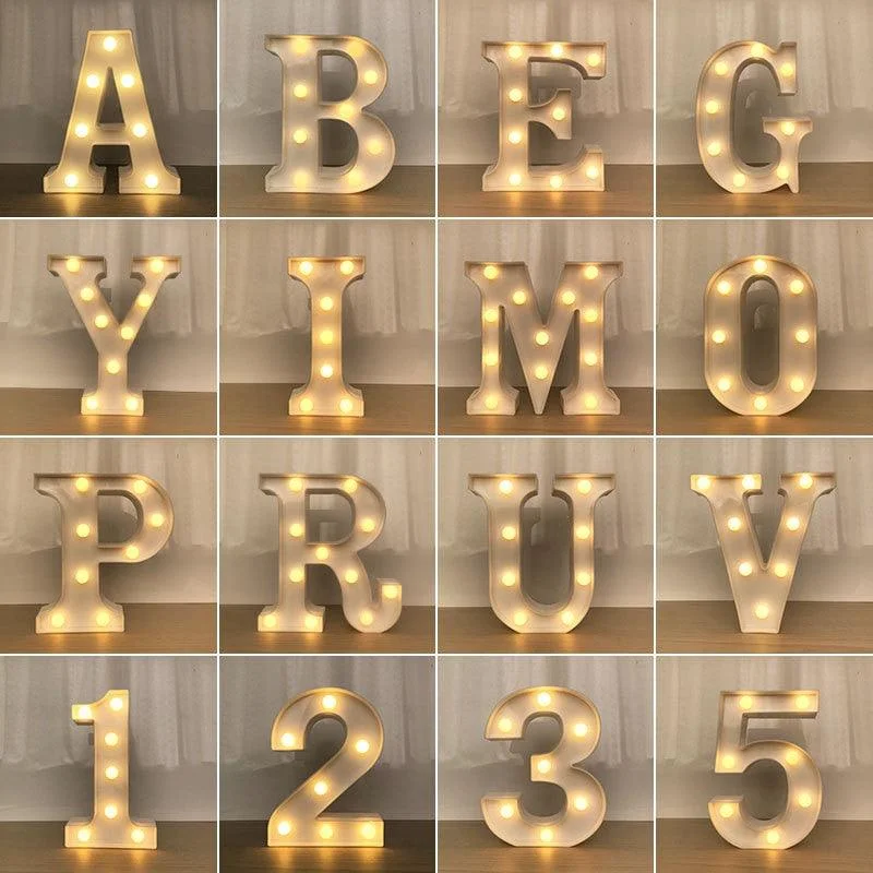 Christmas North Pole English Alphabet Lamp Ornaments For Christmas