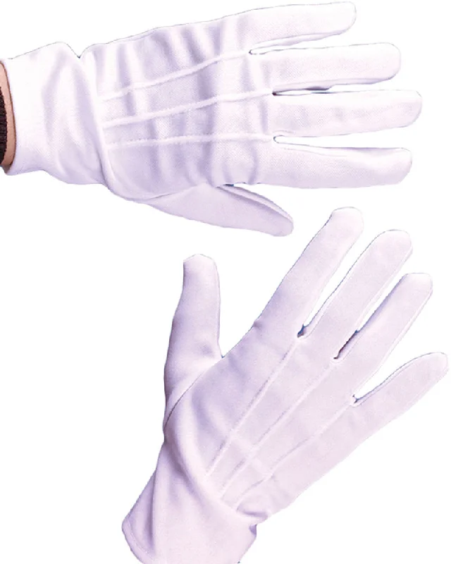 Christmas Evergreen Trees Christmas White Gloves with Snap Closure