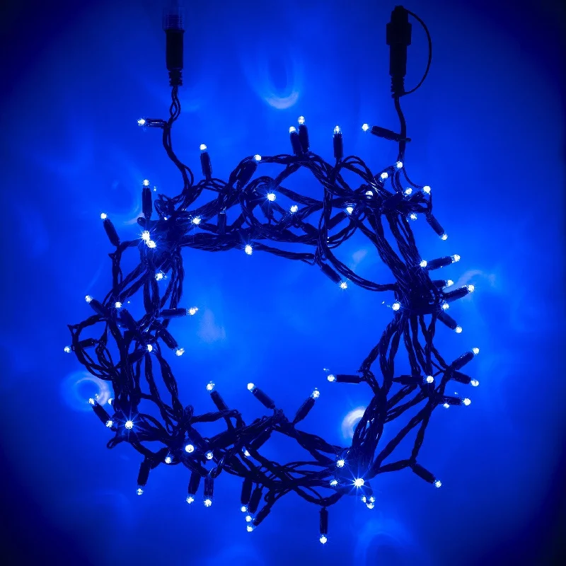Christmas Toy Workshop Core Connect 20m 200 Blue Connectable Fairy Lights Green Cable
