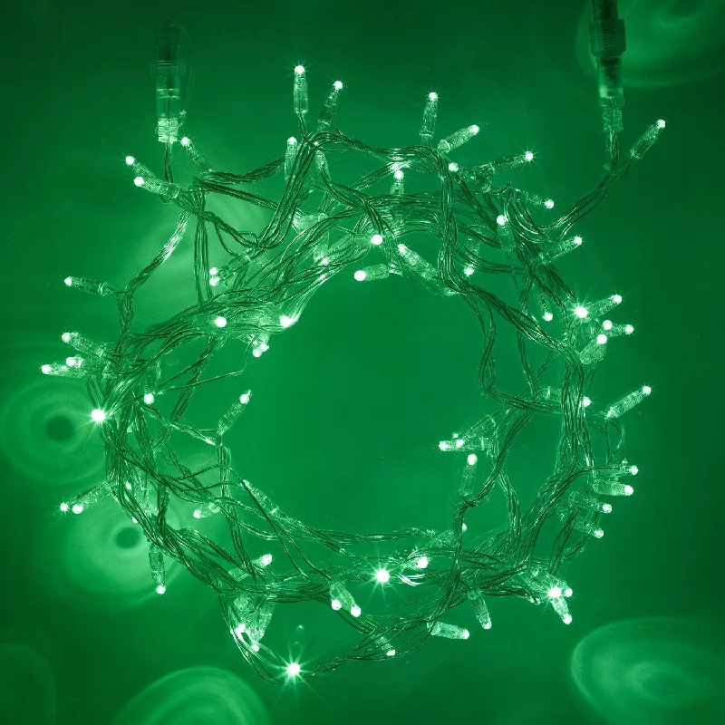 Christmas Cozy Weather Core Connect 60m 600 Green Connectable Fairy Lights Clear Cable