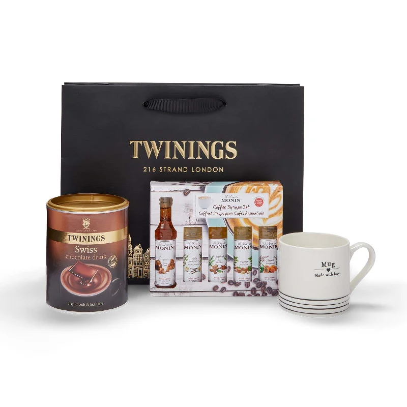 Christmas Evergreen Trees Cosy Christmas Hot Chocolate Gift Bag