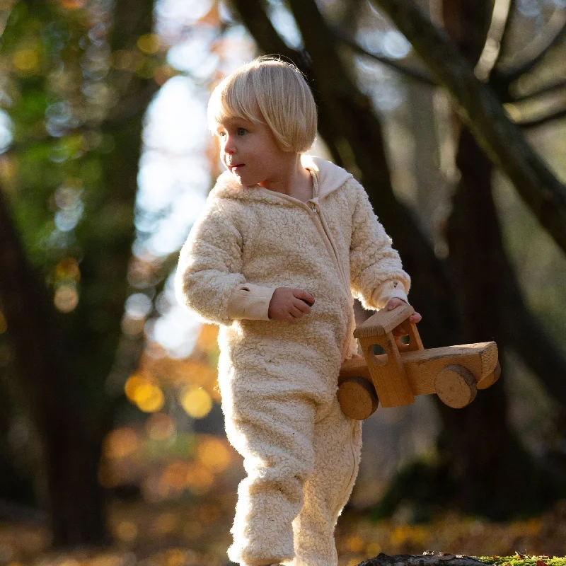 Christmas White Wonderland Cosy Organic Sherpa Fleece Hooded Snug As A Bug Suit