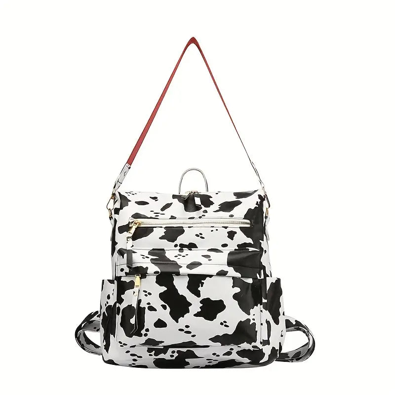 Christmas Snowfall Bliss PREORDER - Cow Print Backpack Purse