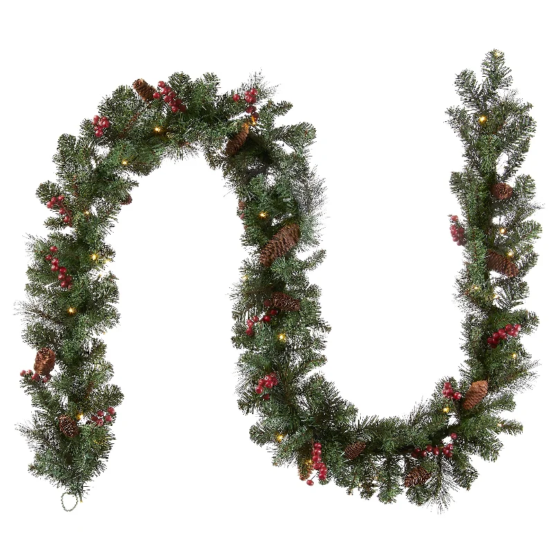 Christmas White Wonderland Crestwood Spruce Garlands