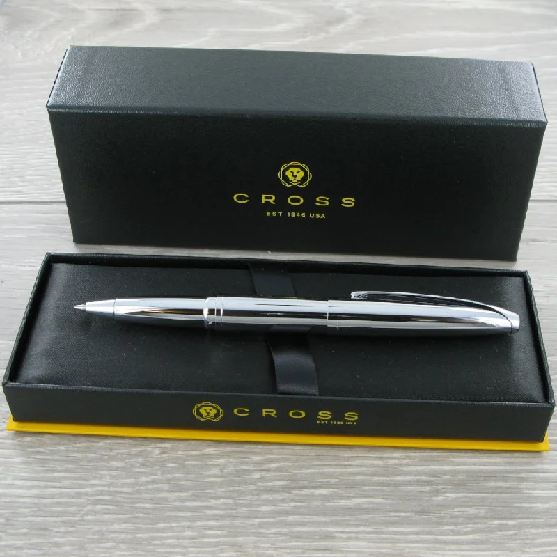 Christmas Cozy Weather Personalised Cross 885-2 ATX Pure Chrome Rollerball Pen