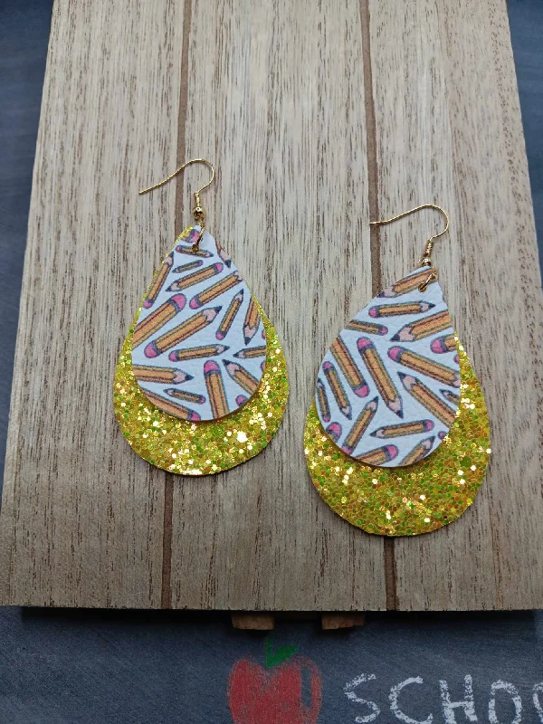 Christmas Joyful Laughter Cute Pencil Earrings