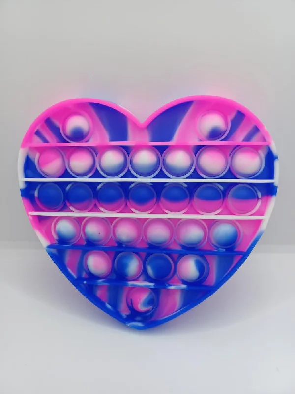 Dark Purple, Blue, & White Heart Pop-It