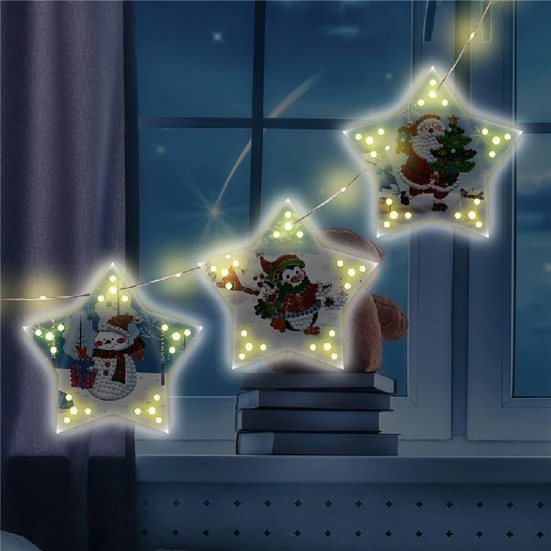 Christmas Holiday Treats Diamond painting Christmas tree hanging lights