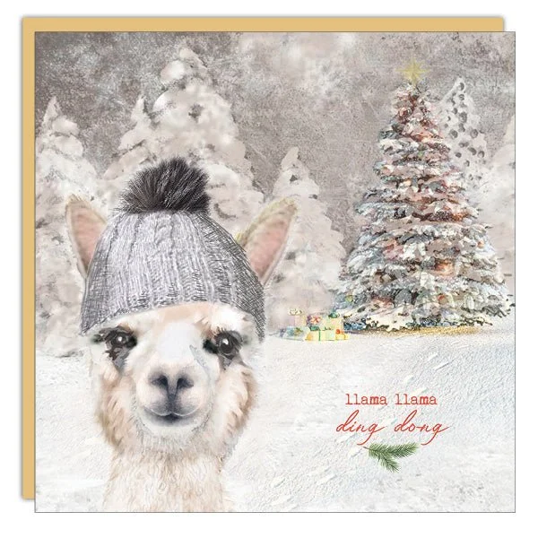 Stationery - Christmas Card - Llama Llama Ding Dong