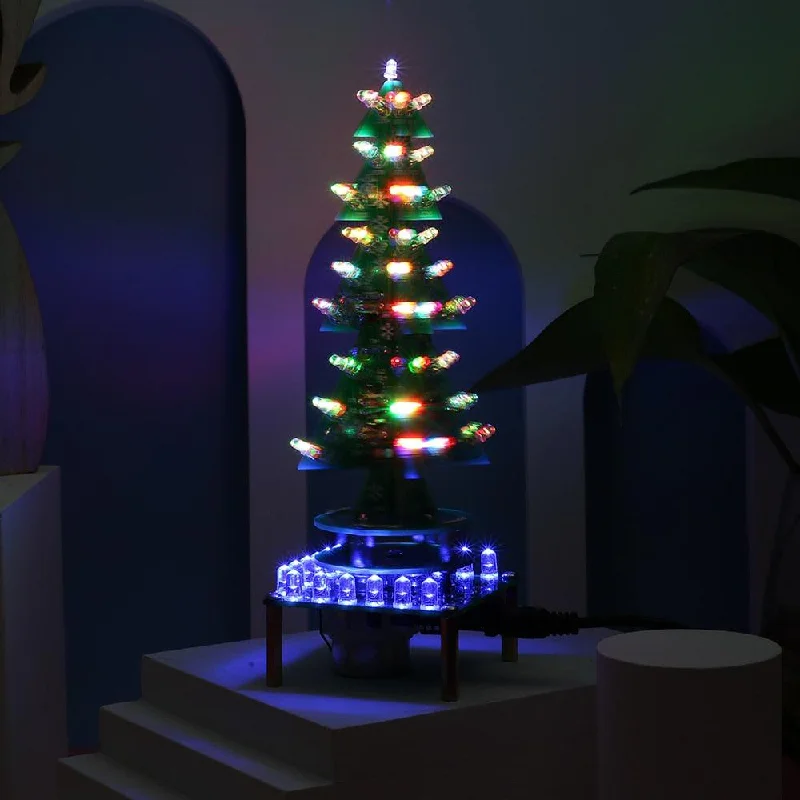 Christmas Classic Holiday Songs Auto-Rotating RGB LED Christmas Tree with Bluetooth Speaker | Color-Changing Holiday Decor Christmas Classic Holiday Songs Auto-Rotating RGB LED Christmas Tree with Bluetooth Speaker | Color-Changing Holiday Decor