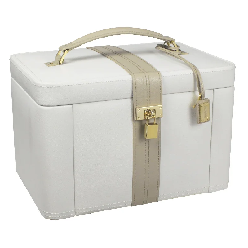 Christmas Classic Holiday Songs Dulwich Designs Belgravia Extra Large Jewellery Box 71021 Cream Leather
