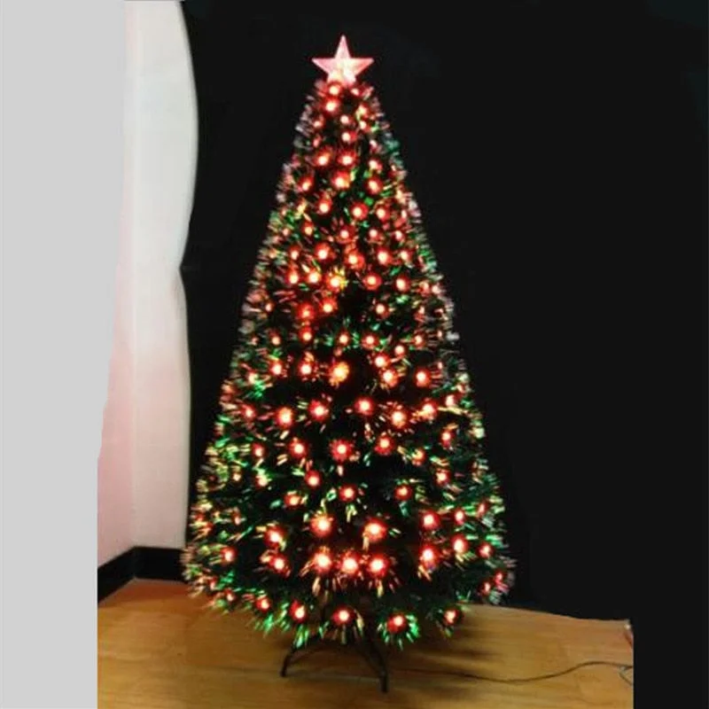 Christmas Classic Traditions emitting LED red fiber tree family
