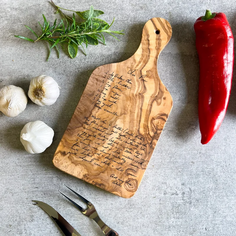 Christmas Chilly Snowfall Engraved Handwritten Family Recipe Board