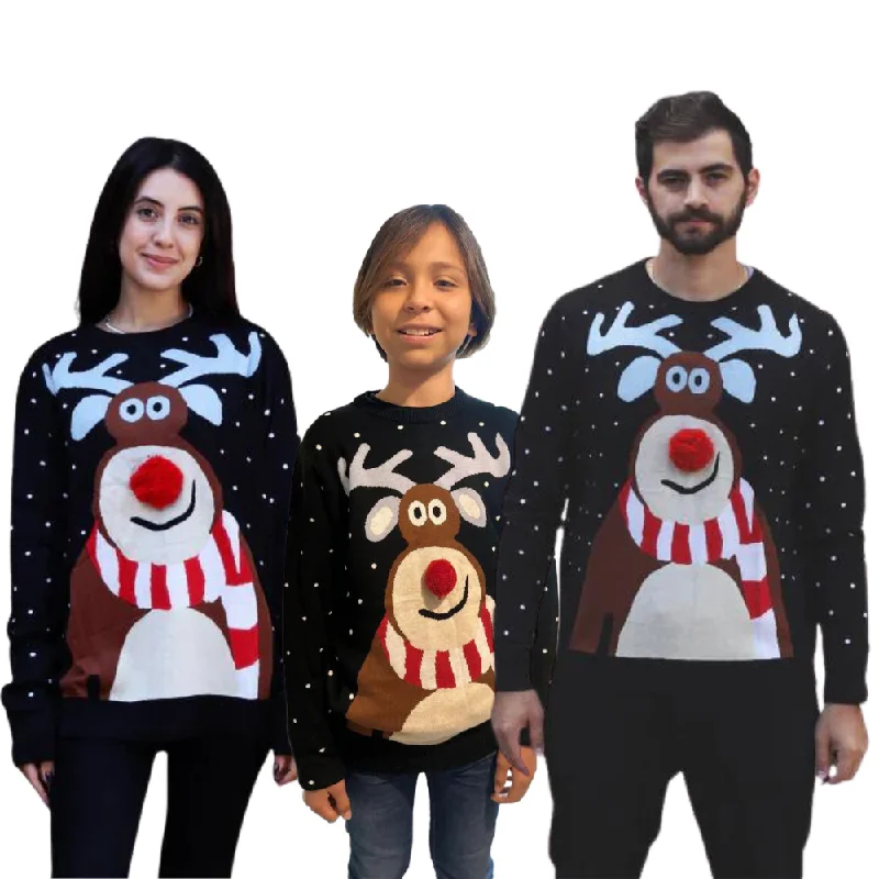 Christmas Pine Tree Farm Family Bundle - Nosy Reinder Sweater