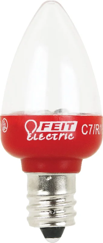 Christmas Holiday Greetings Feit Electric Bpc7/R/Led Red C7 Led Decorative Replacement Bulb
