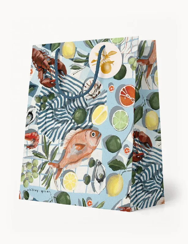 Medium Gift Bag -Fish and Citrus