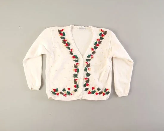 Floral V-Line-Small Christmas Sweater
