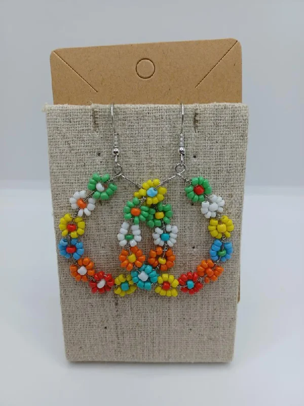 Flower Seabeaded Earrings