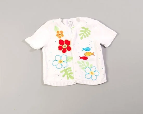 Flowers and Fish-Small Christmas Sweater