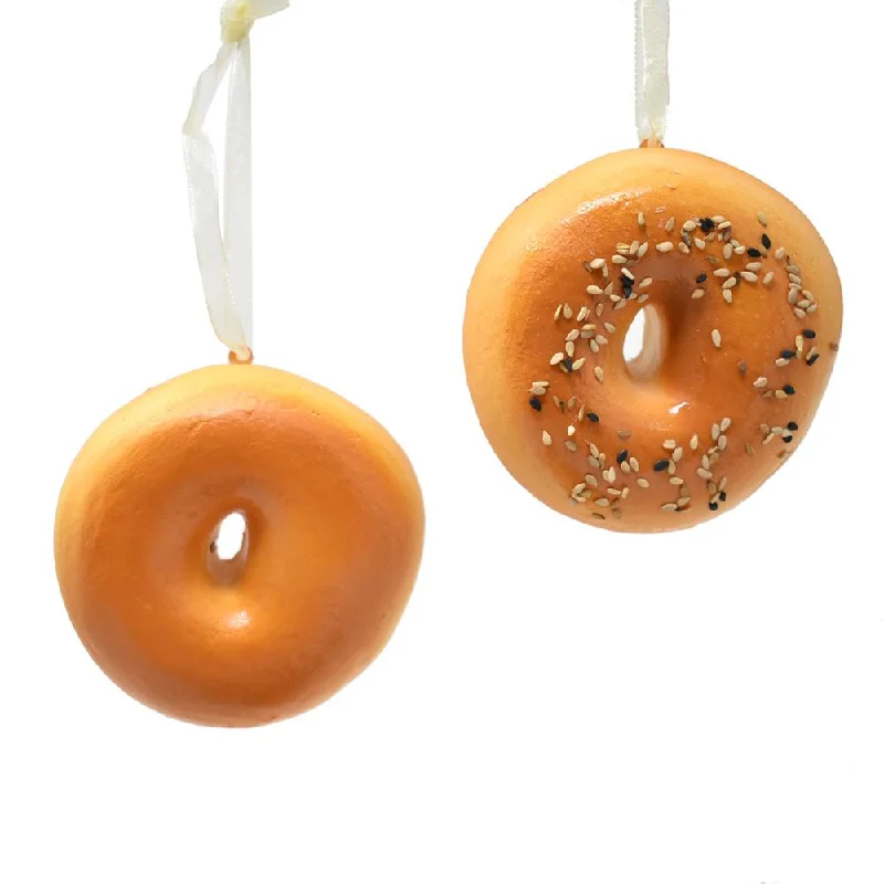 Foam Bagel Christmas Tree Ornament, 3-1/4-Inch, 2-Piece