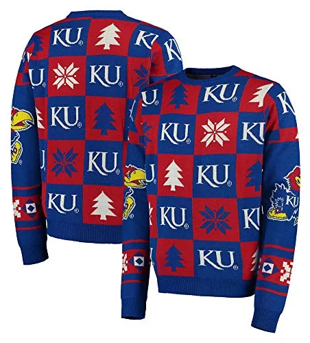 Christmas Winter Nights Magic FOCO Kansas 2016 Patches Ugly Crew Neck Sweater - Mens Double Extra Large