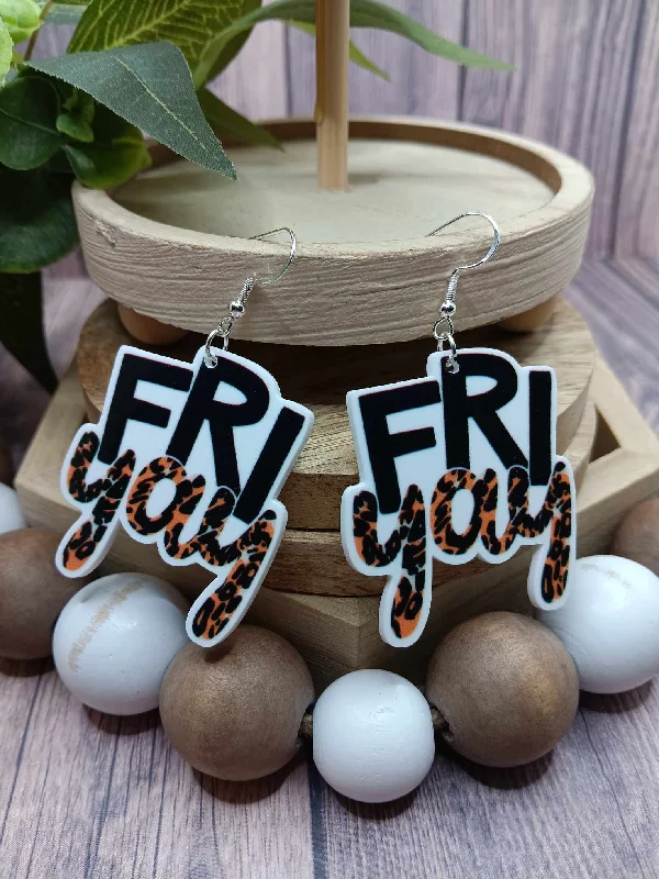 Christmas Wrapped Surprises Fri Yay Leopard Earrings