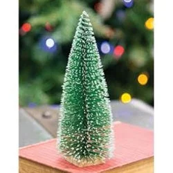 Christmas Holiday Goodies Frosty Bottle Brush Tree 7"