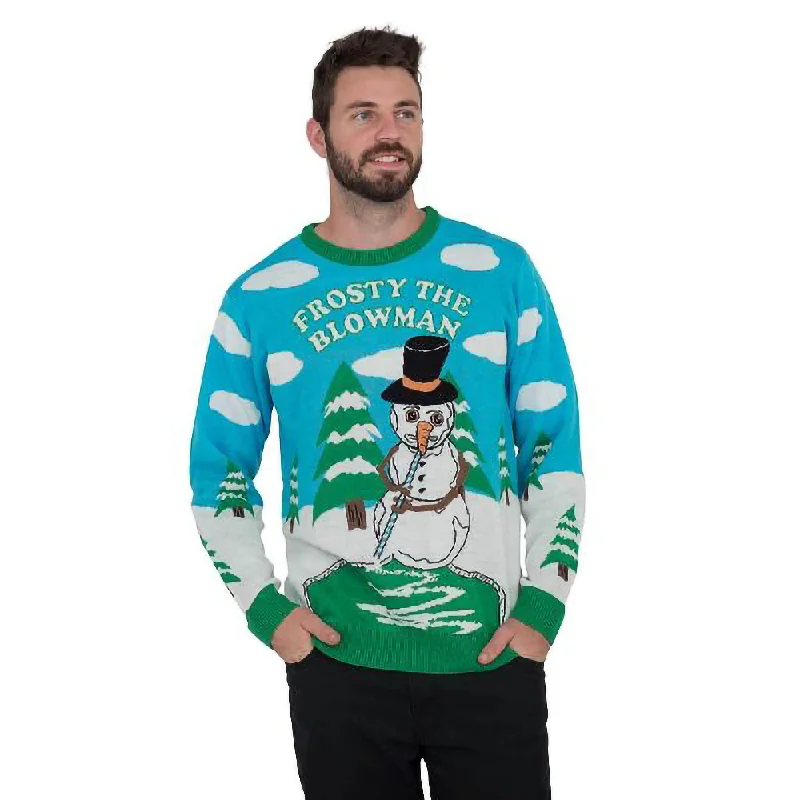 Christmas Chilly Snowfall Frosty The Blowman Snowman  Sweater