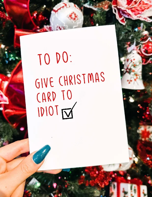 Christmas Santa Arrival Funny To Do List Christmas Greeting Card